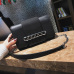  Fashion Chain Decoration Black Leather Crossbody Bag