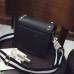  Fashion Embroidery Flower Decorative Black PU Crossbody Bag