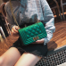  Fashion Rhombus Grid Design Green leather Crossbody Bag