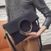  Fashion Zipper Design Black PU Clutches Bags