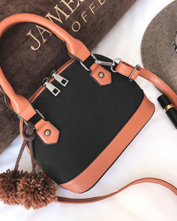  Fashion Zipper Design Brown PU  Clutches Bags