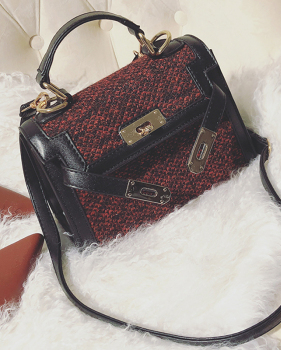  Fashion Zipper Design Red PU Clutches Bags