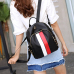  Fashion Zipper Design Striped White leather Backpacks