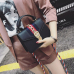 Fashion Patchwork Black PU Crossbody Bag