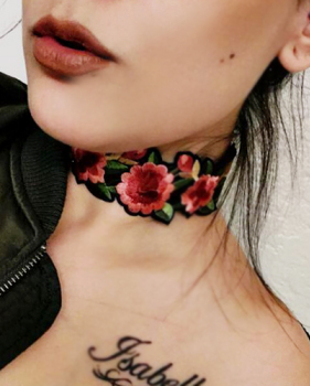 Fashion Embroidery Fabric Choker