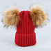  Euramerican Maomao Ball Decorative Red Acrylic Hats