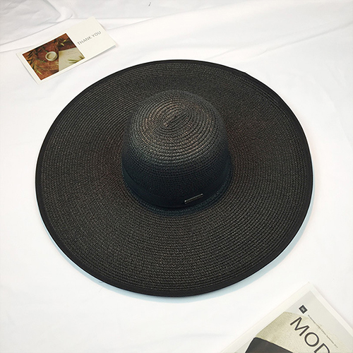 Fashion Black Straw Hat