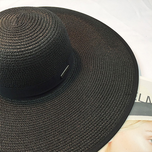 Fashion Black Straw Hat