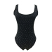  Euramerican Hot Drilling Decorative Black Spandex One-piece Jumpsuits