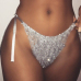  Sexy Sequined Decorative Silver Polyester Panties