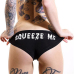 Euramerican Letters Printing Black Cotton Briefs