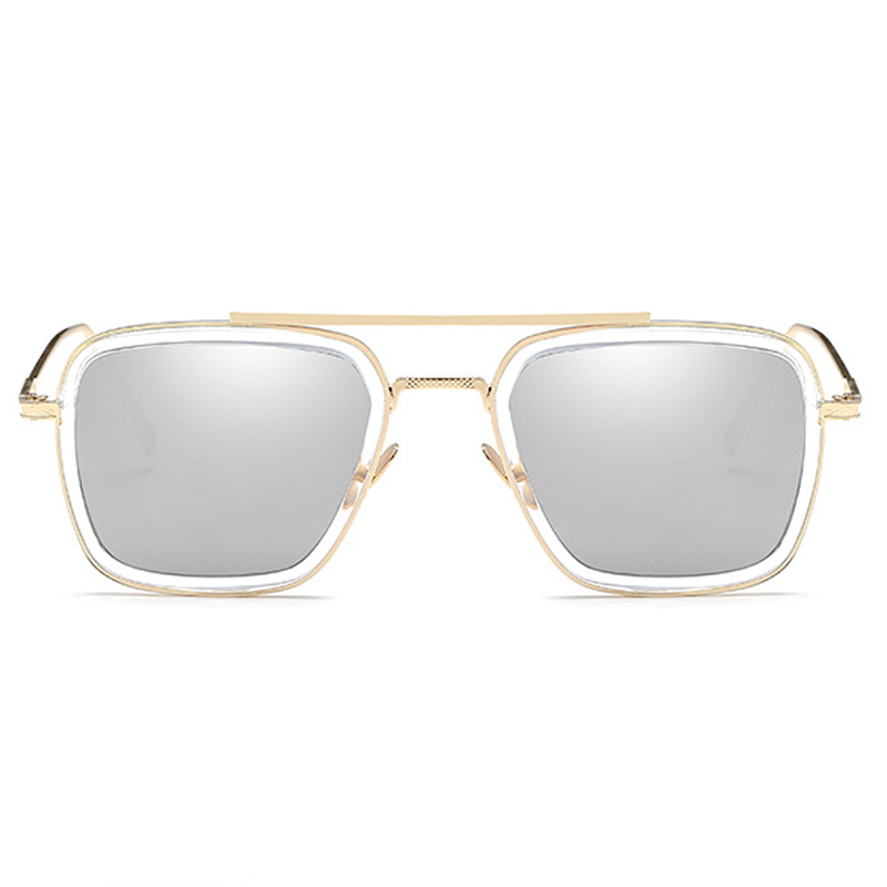  Fashion Hollow-out Gold PC Sunglasses