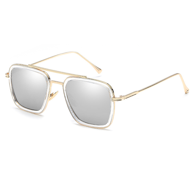  Fashion Hollow-out Gold PC Sunglasses