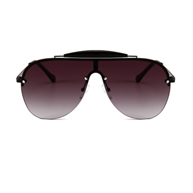  Fashion Integral Crossbeam Design Dark Grey PC Sunglasses