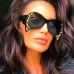  Fashion Irregular Frame Design Black PC Sunglasses