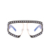  Fashion Pearl Trim Big Frame Design Black PC Sunglasses