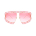  Fashion Pearl Trim Big Frame Design Pink PC Sunglasses