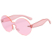  Fashion Pink Plastic Sunglasses