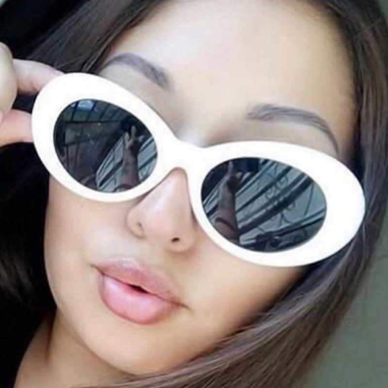  White Patchwork PC Sunglasses