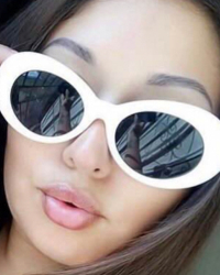  White Patchwork PC Sunglasses