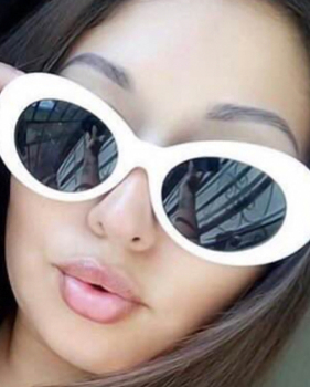  White Patchwork PC Sunglasses