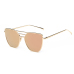 Euramerican Hollow-out Pink Metal Sunglasses