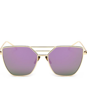 Euramerican Hollow-out Purple Metal Sunglasses