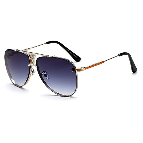 Fashion Hollow-out Silver PC Sunglasses