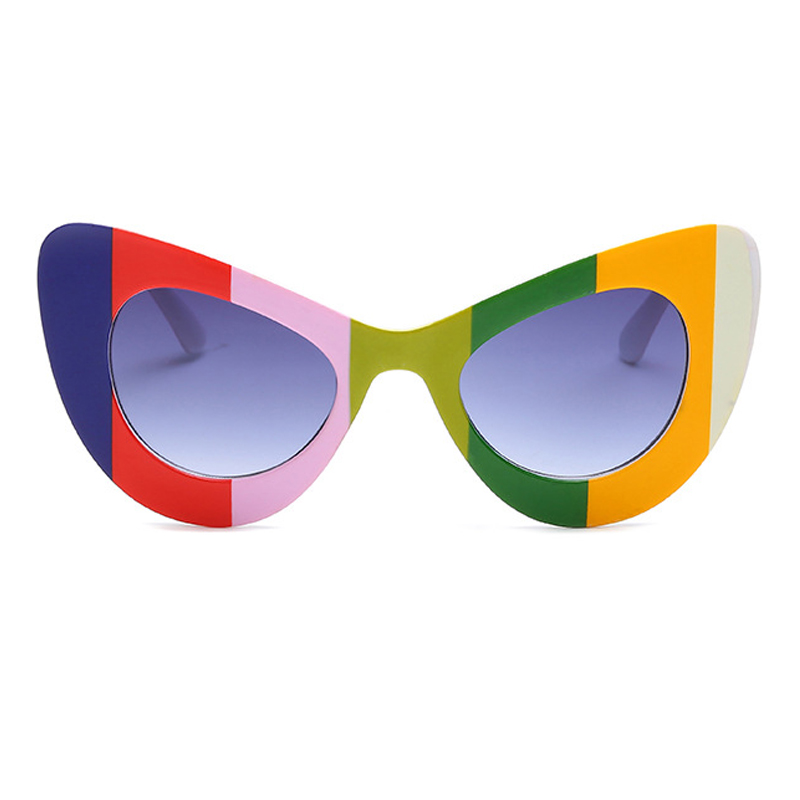 Stylish Color-block PC Sunglasses