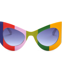 Stylish Color-block PC Sunglasses