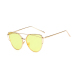 Stylish Yellow Metal Sunglasses