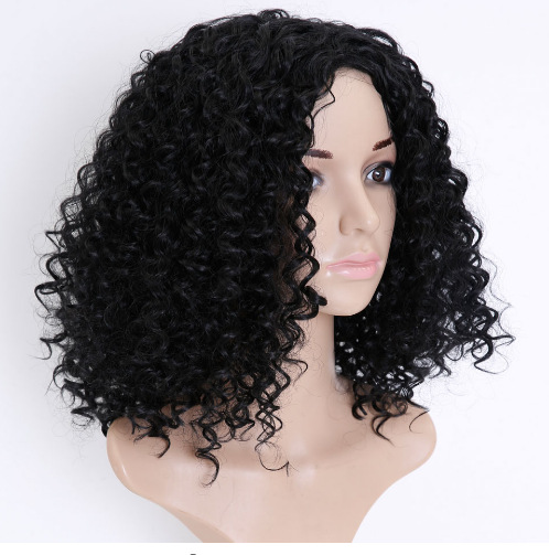 African wigs European and American wigs women's short curly hair African small curly explosive head synthetic headgear #95144