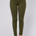  Euramerican High Waist Zipper Design Green Denim Pants