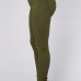  Euramerican High Waist Zipper Design Green Denim Pants