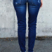  Euramerican Patchwork Dark Blue Denim Pants