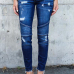  Euramerican Patchwork Dark Blue Denim Pants