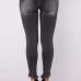  Fashionable High Waist Broken Holes Black Denim Zipped Pants