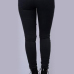  Stylish High Waist Broken Holes Black Denim Pants