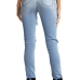  Trendy High Waist Broken Holes Baby Blue Denim Jeans