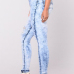  Trendy High Waist Broken Holes Light Blue Denim Pants