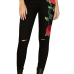  Trendy High Waist Embroidered Design Black Denim Pants 