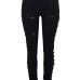  Trendy Mid Waist Broken Holes Black Denim Zipped Jeans