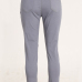  Trendy Mid Waist Broken Holes Grey Denim Pants