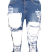 Cotton Solid Zipper Fly Mid Skinny Capris Jeans