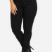 Stylish High  Waist Button Fly Black Denim Skinny Jeans