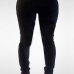 Stylish High Waist Sequined Decorative Black Denim Jeans