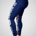 Stylish High-Waisted Hollow-out Design Blue Denim Jeans