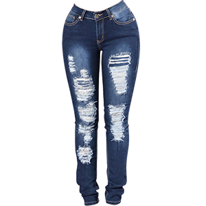 denim Solid Zipper Fly Mid Regular Pants Jeans