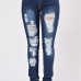 denim Solid Zipper Fly Mid Regular Pants Jeans