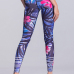  Euramerican High Waist Printed Blue Polyester Leggings